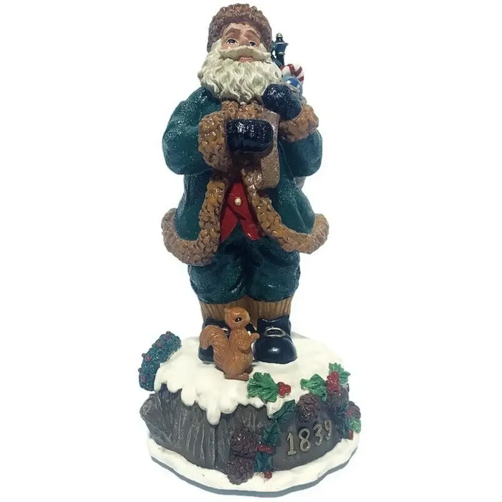 Home for the Holidays Visions of Santa 1839 Musical Resin Figurine 10